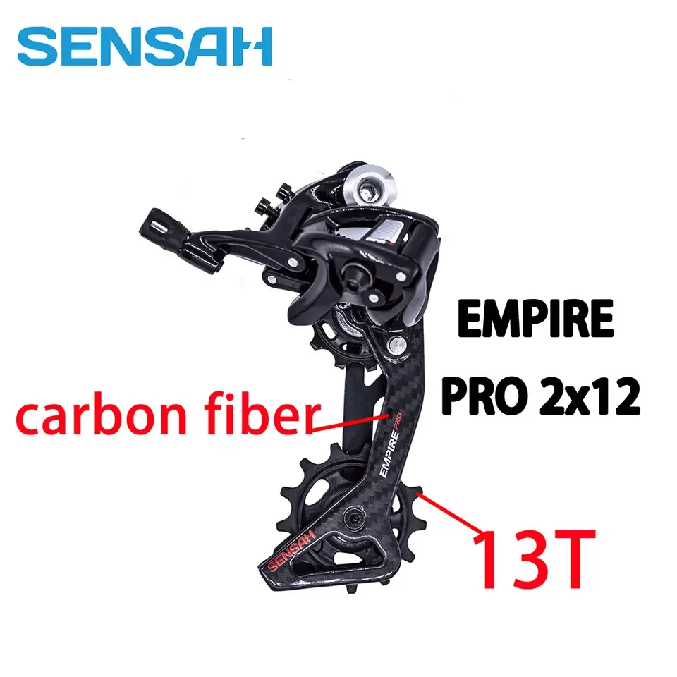 SENSAH EMPIRE PRO 2x12 Speed carbon fiber shift rear derailleur chain freewheel for road groupset