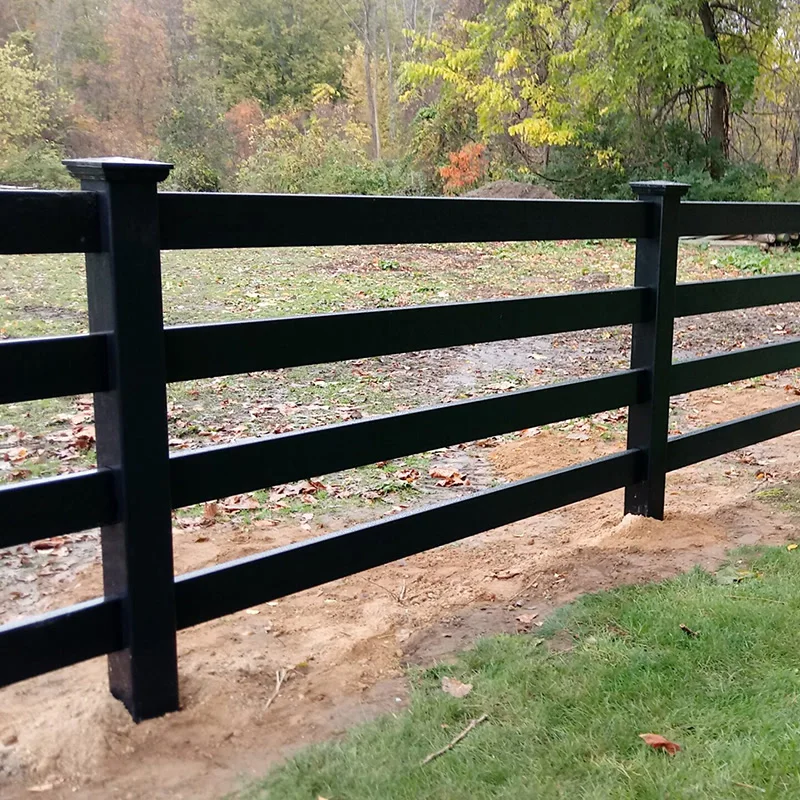 High quality cattle 4*6 vinyl pvc horse farm plastic fence 2 rail pvc fencing horse plastic fence