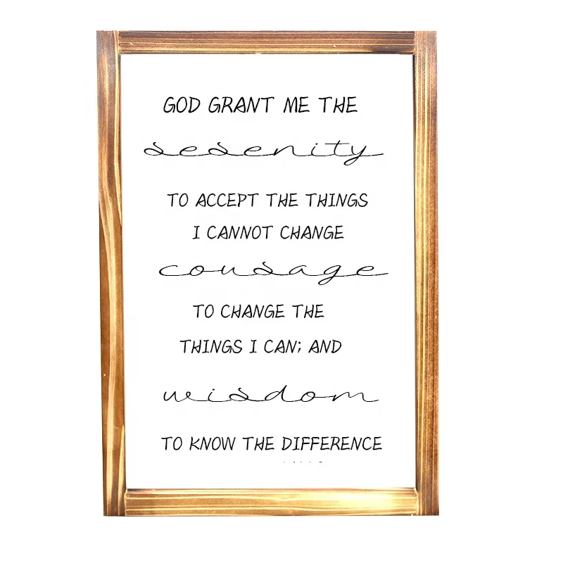 Farmhouse Wall decor sign Christian Wall Art Vintage Serenity Prayer Wall Decor Bedroom Decor Sign