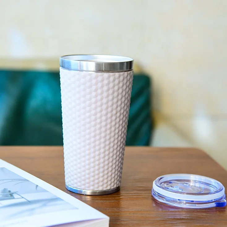 2021 Fly Cup Coffee Mug with Silicone 304 Stainless Steel,stainless Steel Mugs Special Design Double Wall SS Sublimation Travel