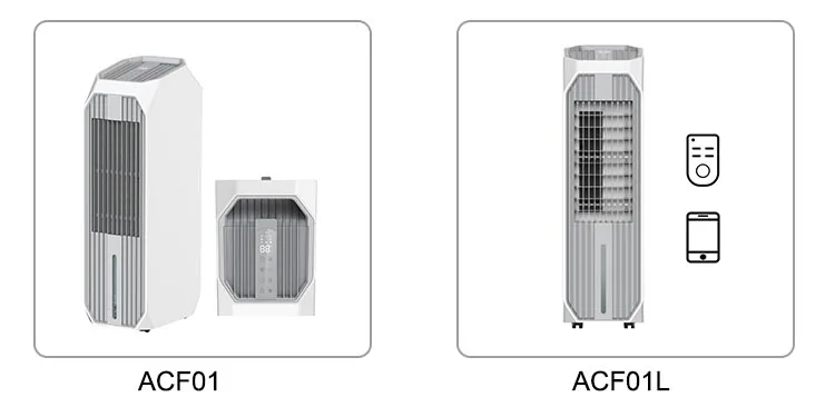 LED display noiseless 7L water room home portable air coolers with remote control tower fan cooler