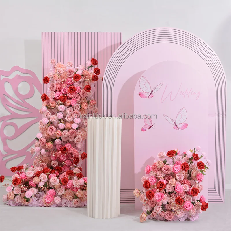 Лидер продаж, искусственный цветок, ряд подвесных цветов, Свадебный розовый цветочный ряд для декора событий