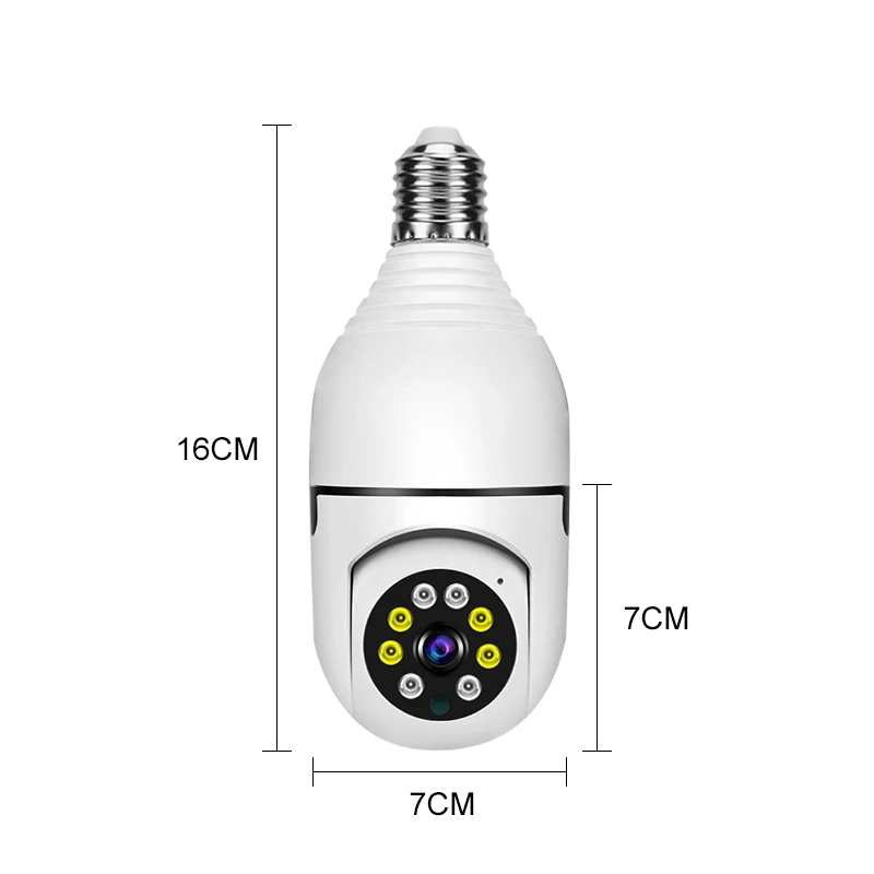 V380 Smart Security 360 Degree Cctv Network Ptz Ip Camara Light Wifi Bulb Camera  E27 Holder 1080P Wifi Ptz Camera Light Bulb