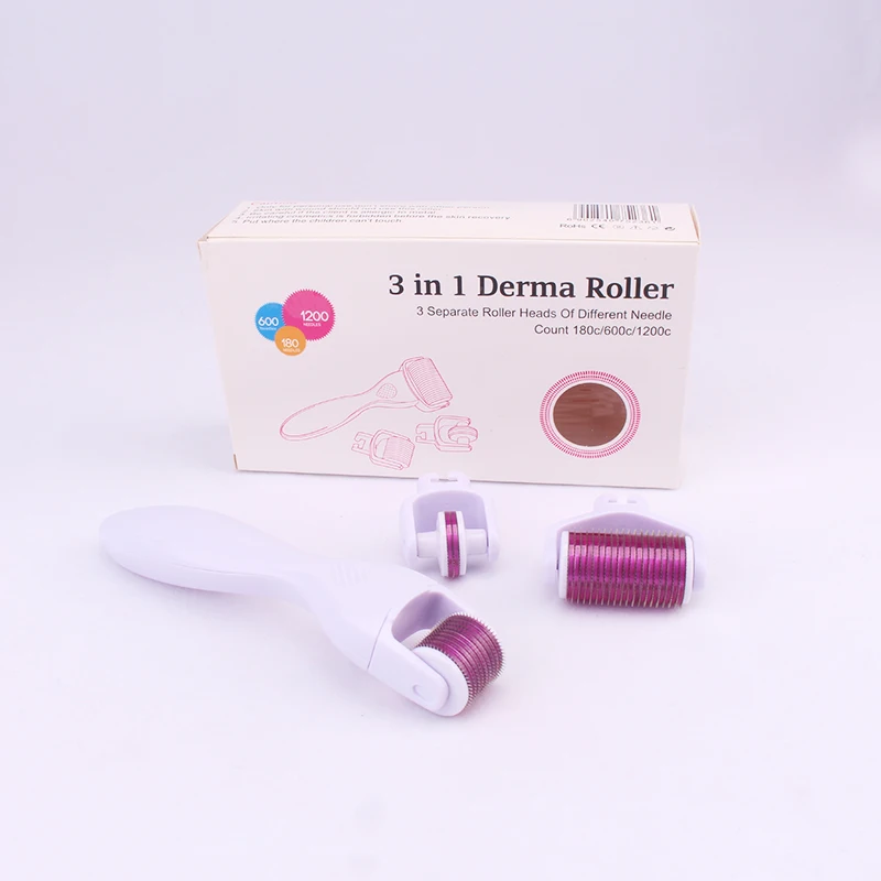 Набор для роста бороды derma roller 180 600 1200 иглы derma roller 3 в 1 с CE