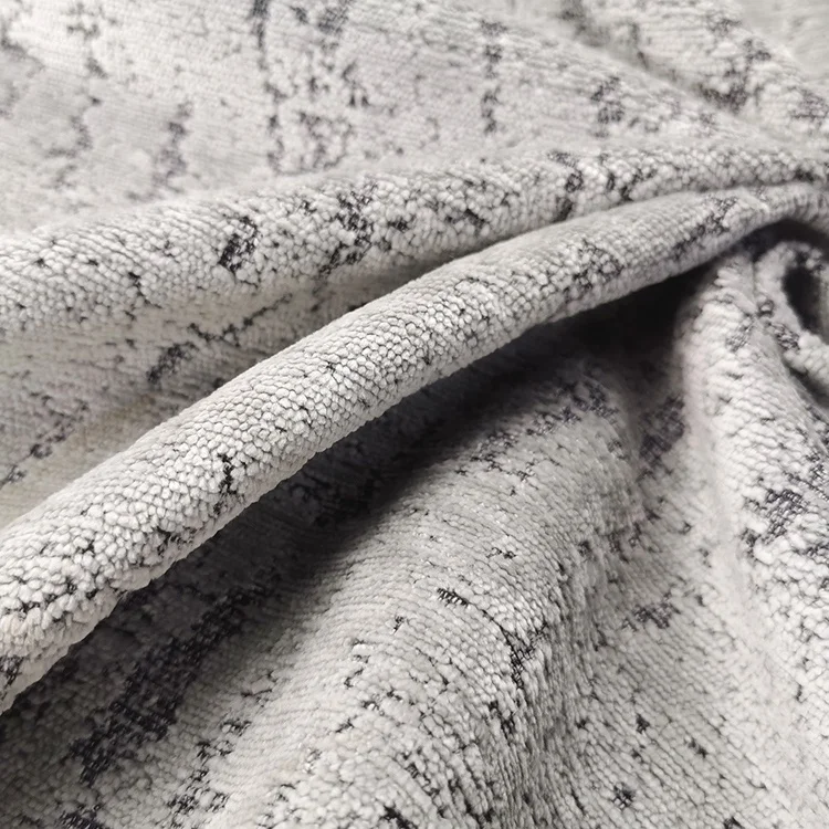 Hot selling Polyester velvet upholstery fabric chenille striped fabric for sofa