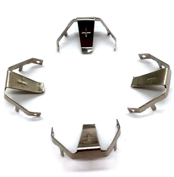 Factory Metal Stainless Steel CR2032 Battery Contact Shrapnel Car Battery Terminal Holder