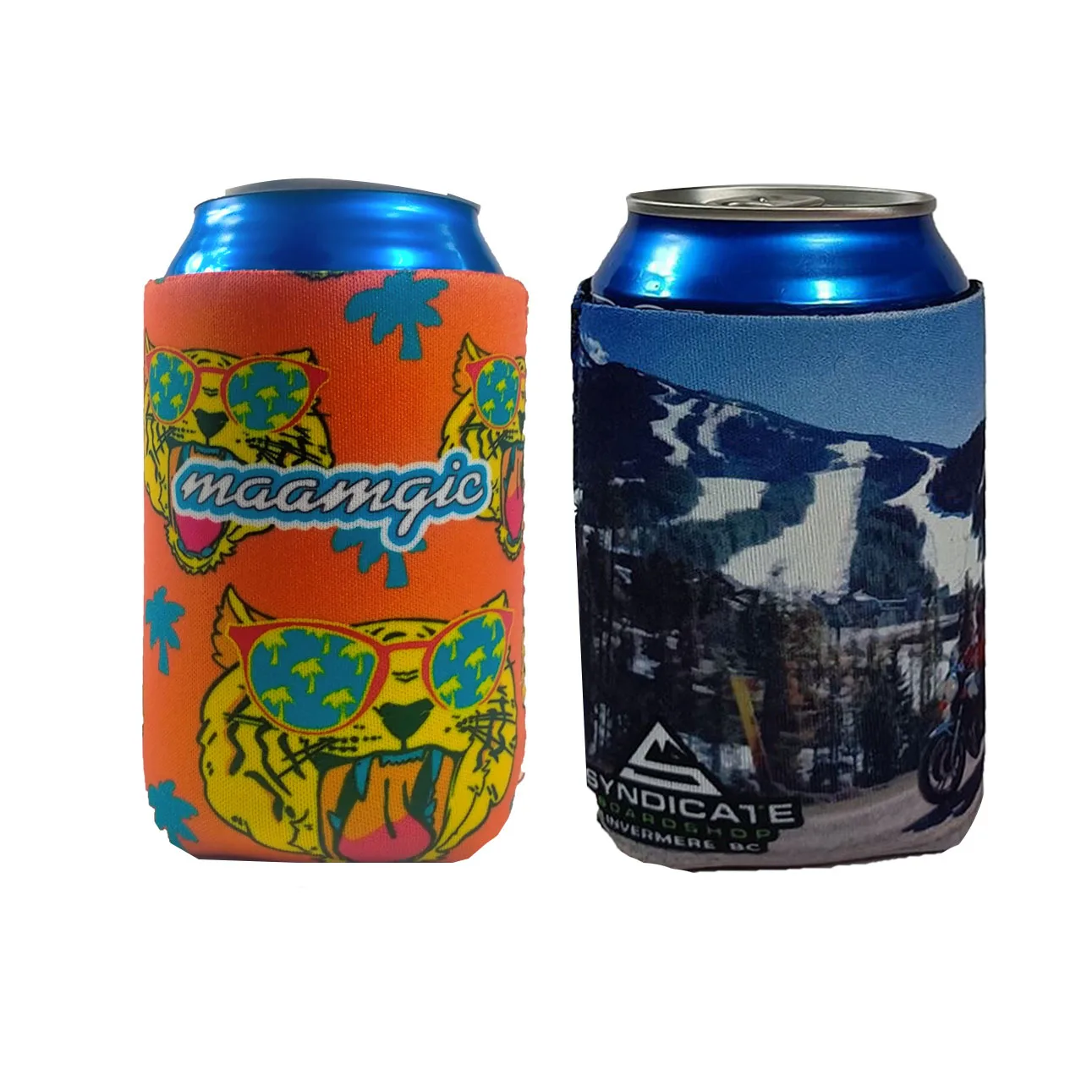 Neoprene Slim Beer Can Cooler Holder Foldable Stubby Holders  Cooler Bags Fits 12oz Slim Energy Drink & Beer