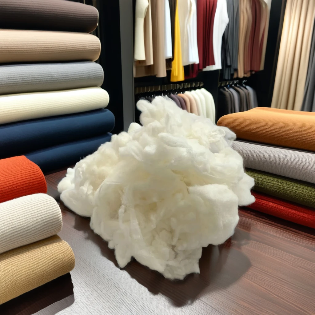 Factory Direct 100% Wool Superfine Combed Cashmere Natural White Dehaired Merino and Goat Fiber Scoured Pattern