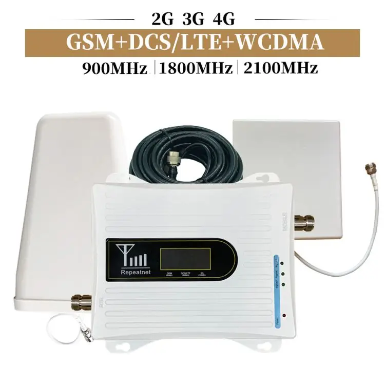 Тройной усилитель сигнала сотового телефона 20A-GDW 2G 3G 4G 900/1800/2100MHz
