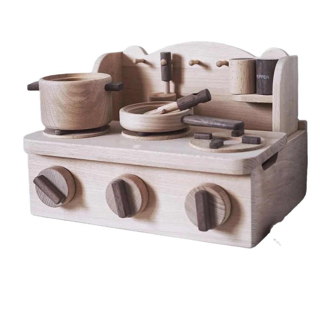 Набор деревянных кухонных игрушек для детей