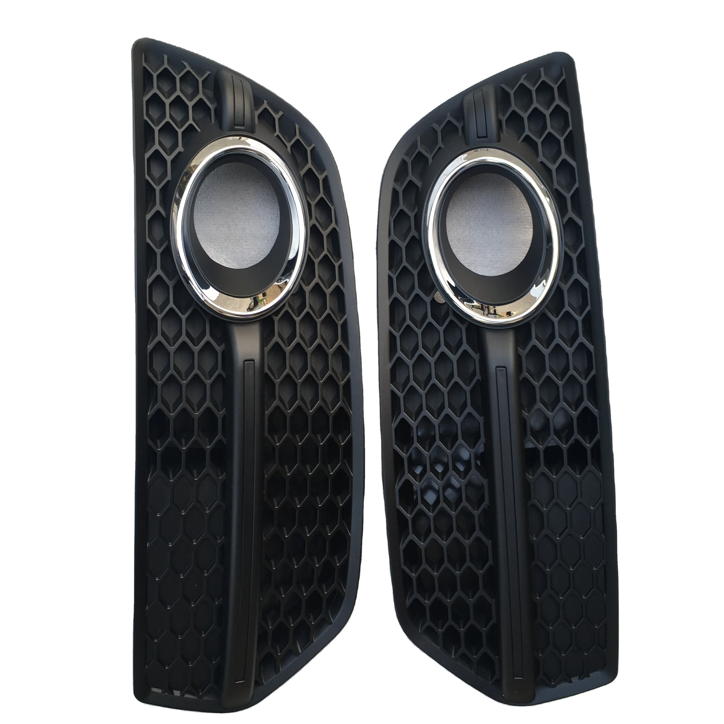 1 Pair Q5 change to SQ5/RSQ5 Front Lower Bumper Grill Fog Light Lamp Grille Cover For Q5 2009 2010 2011