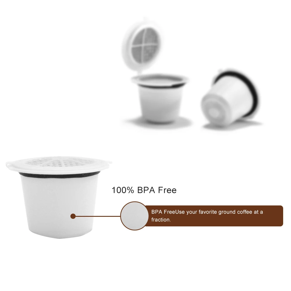 2018 customized plastic nespresso coffee capsule reusable filter