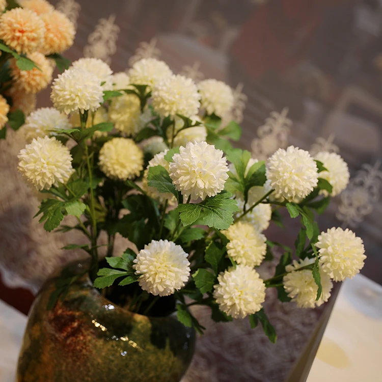 Shininglife wholesale Wedding Table Tennis Chrysanthemum Dandelion flower ball wedding centerpieces
