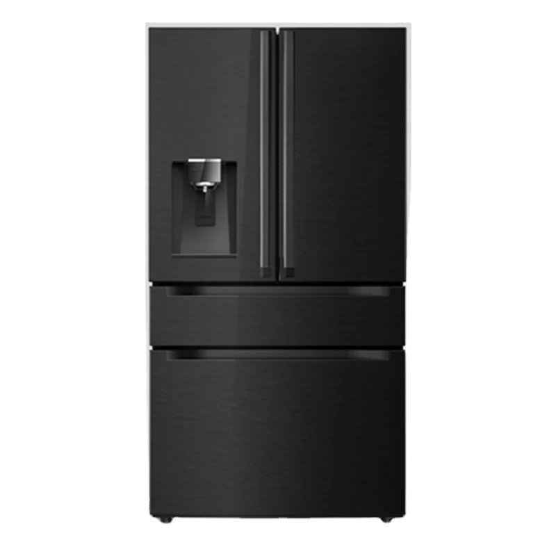 Smad 21.6Cuft Black Side by Side French Door Refrigerator Ice Water Dispenser