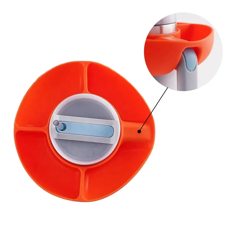 New Custom Design Silicone Snack Tray Snack Bowl for Stanley 40 oz Tumbler with Handle