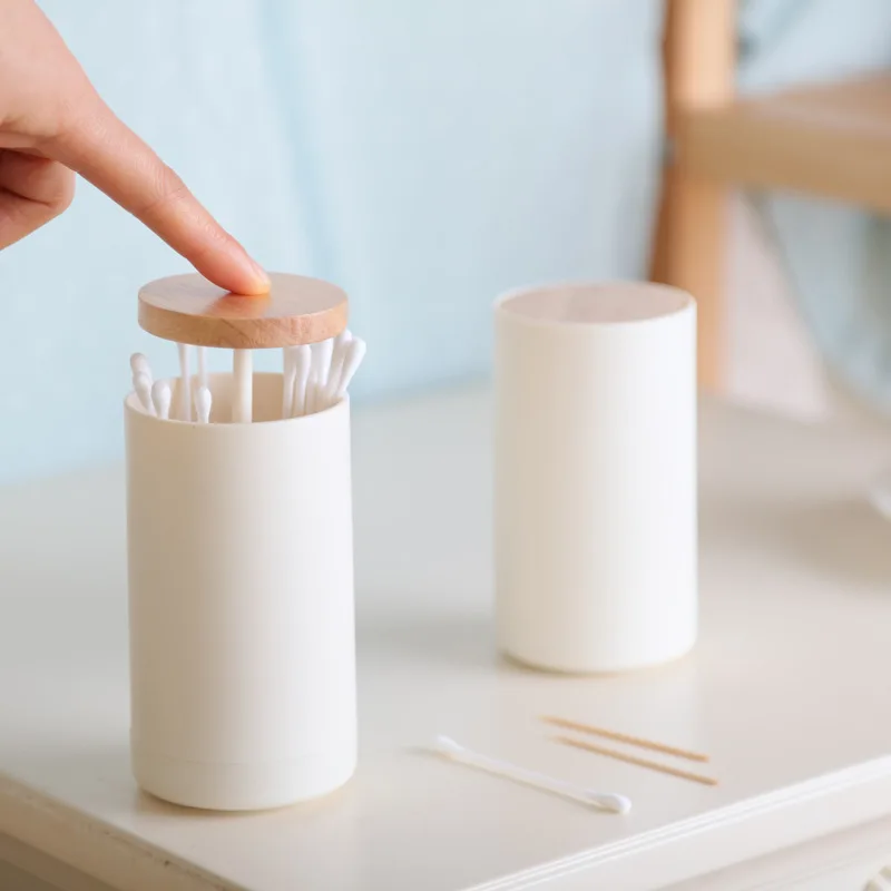 Toothpick Holder Tablet Press Pop-up Toothpick Receptacle Cotton Swab Container Hotel Home Table Decoration