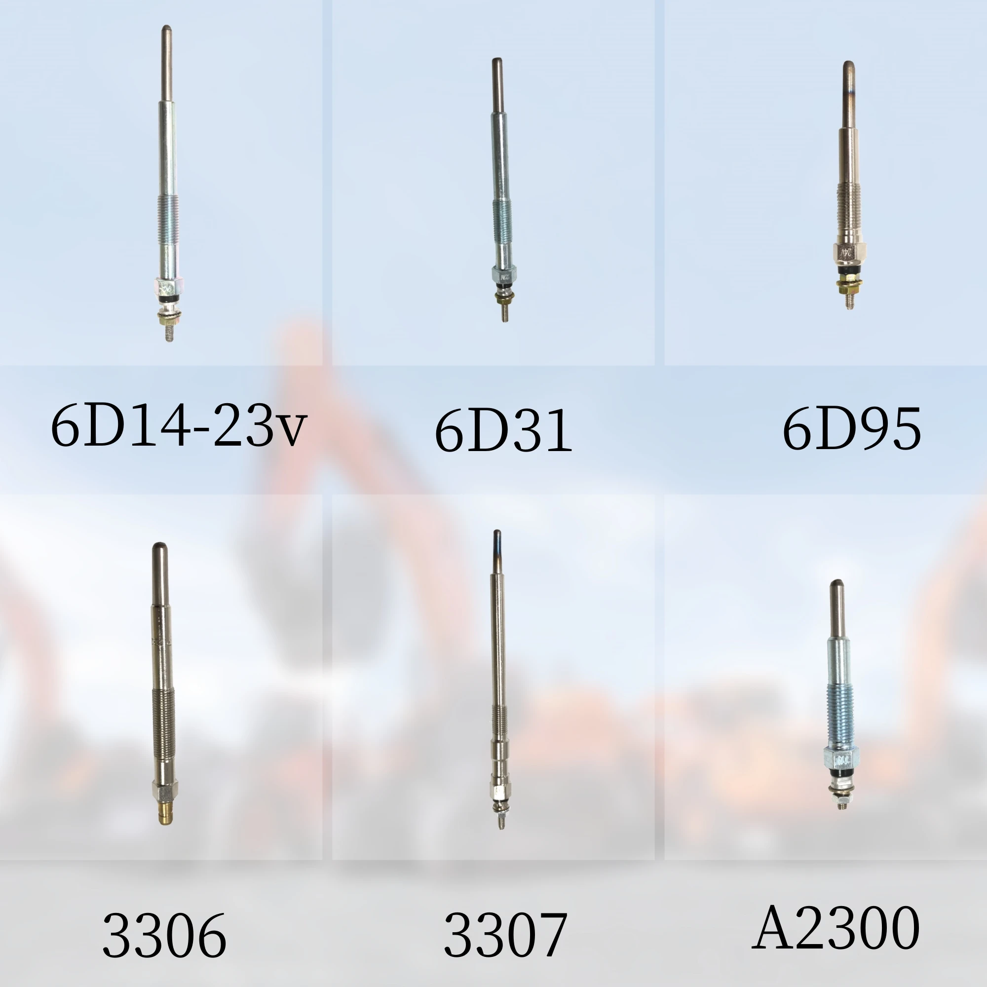 Excavator Glow Plug For Caterpillar 3306 C4.4 C6.4 C7.1 4M40 Isuzu 6BD1 6BG1 6AK1 Hino J08E Yanmar Komatsu Kubota Heater Plug