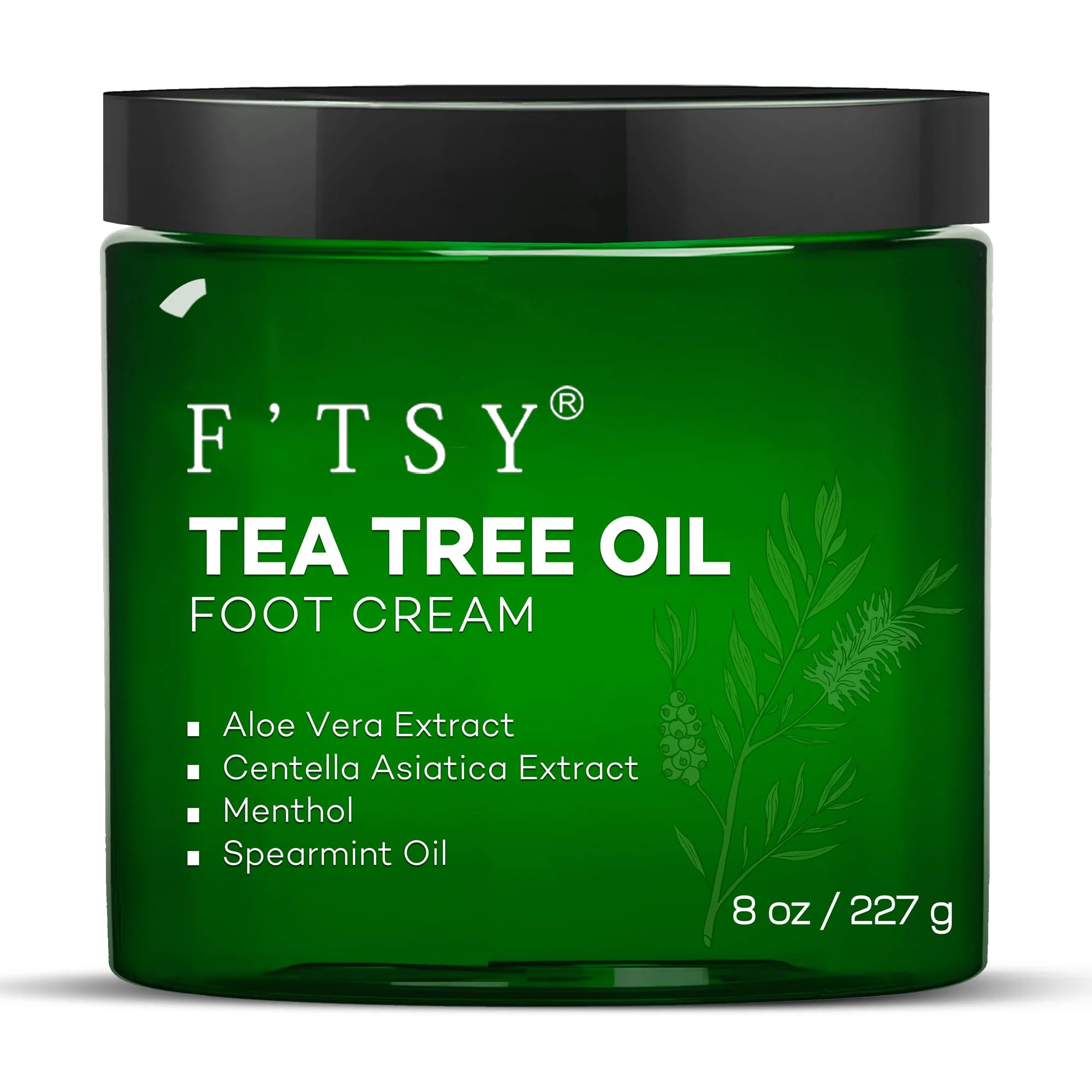 Private Label Natural Tea Tree Oil Foot Cream Soften and Tone Dry Skin and Calluses Foot Cream For Foot Care