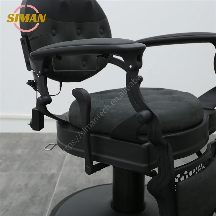 Siman Barbershop Equipment Salon Furniture Vintage Antique Brown Chairs Hairdressing Black Takara Electric Massage Barber Chair
