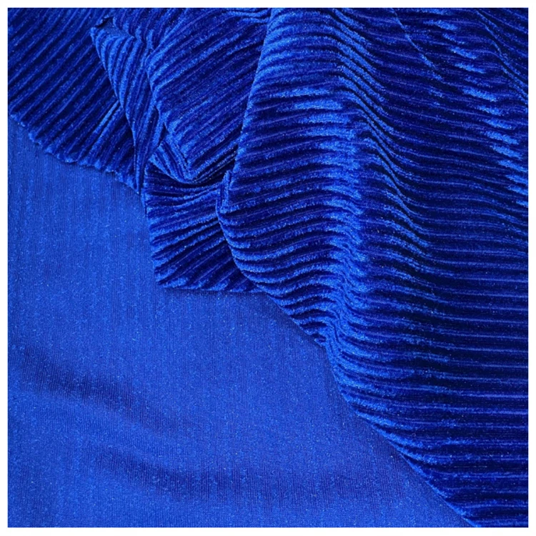 Wholesale Casual Home Leisure Wear Comfortable Multi-Functional Velour Fabric 4-Way Stretch Striped Cloth for Swimwear