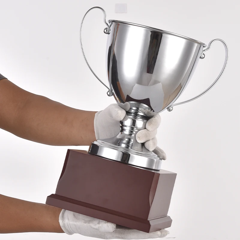 2023 Martial Arts Trophies Award With Wood Base Factory Made Gold Plated Trophy