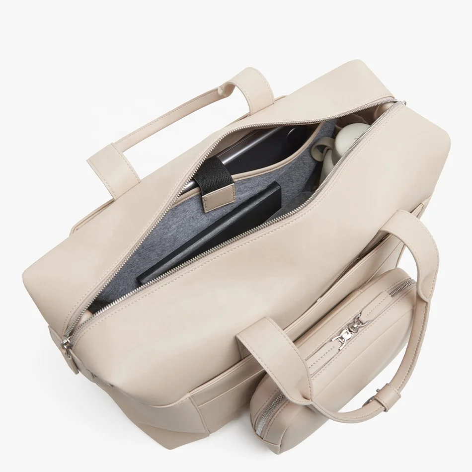 Fac Direct Custom PU Carry-On Duffel Bags Vegan Leather Overnight Bags Airplane Traveling Weekender Bag with Toiletry Pouch