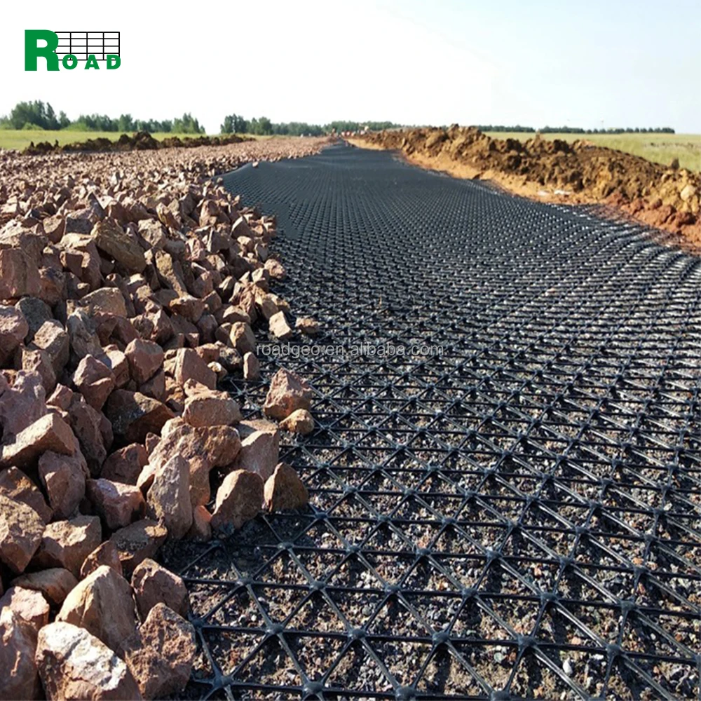 triaxial geogrid Reinforcement For Base Stabilization And Road Way Grille Geogrilles Triaxial Geogrid