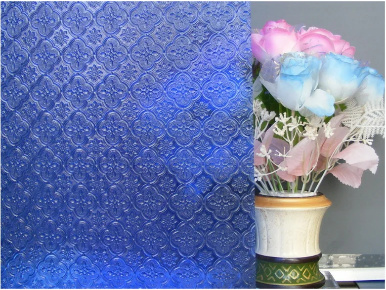 4mm  bronze clear nashiji mistlite may flower patterned glass for window