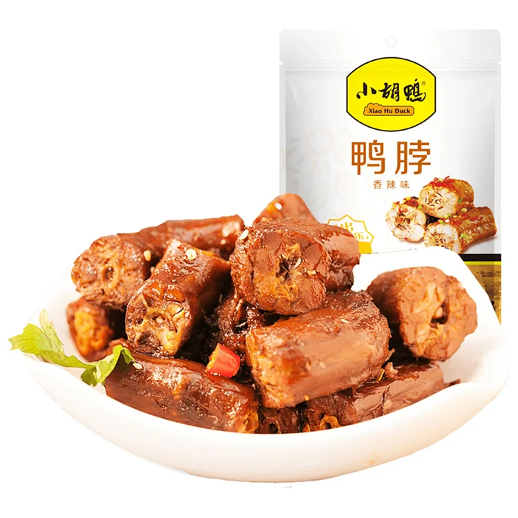 Вкусная закуска Xiao Hu-Duck, 198 г, острая утка в шее, местное китайское блюдо для отдыха