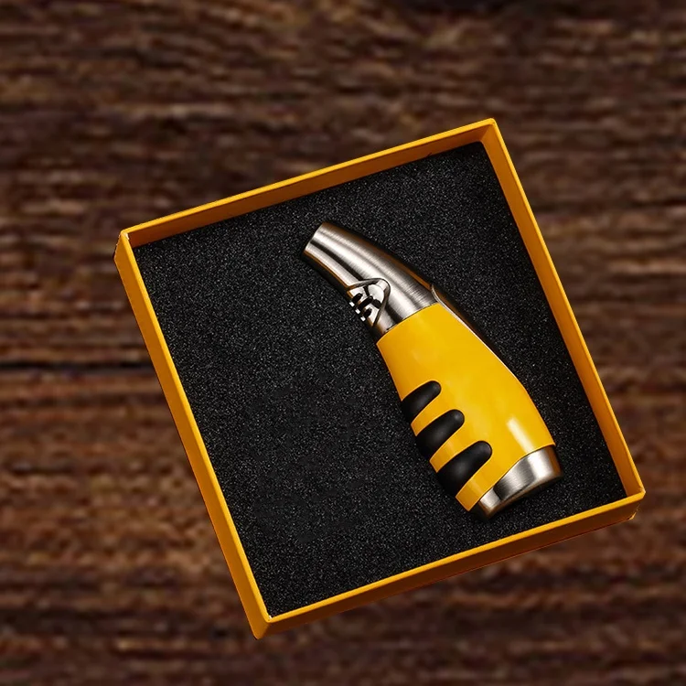 Amazon Torch Jet Flame Windproof Cigar Zinc Alloy Lighter with Punch Butane