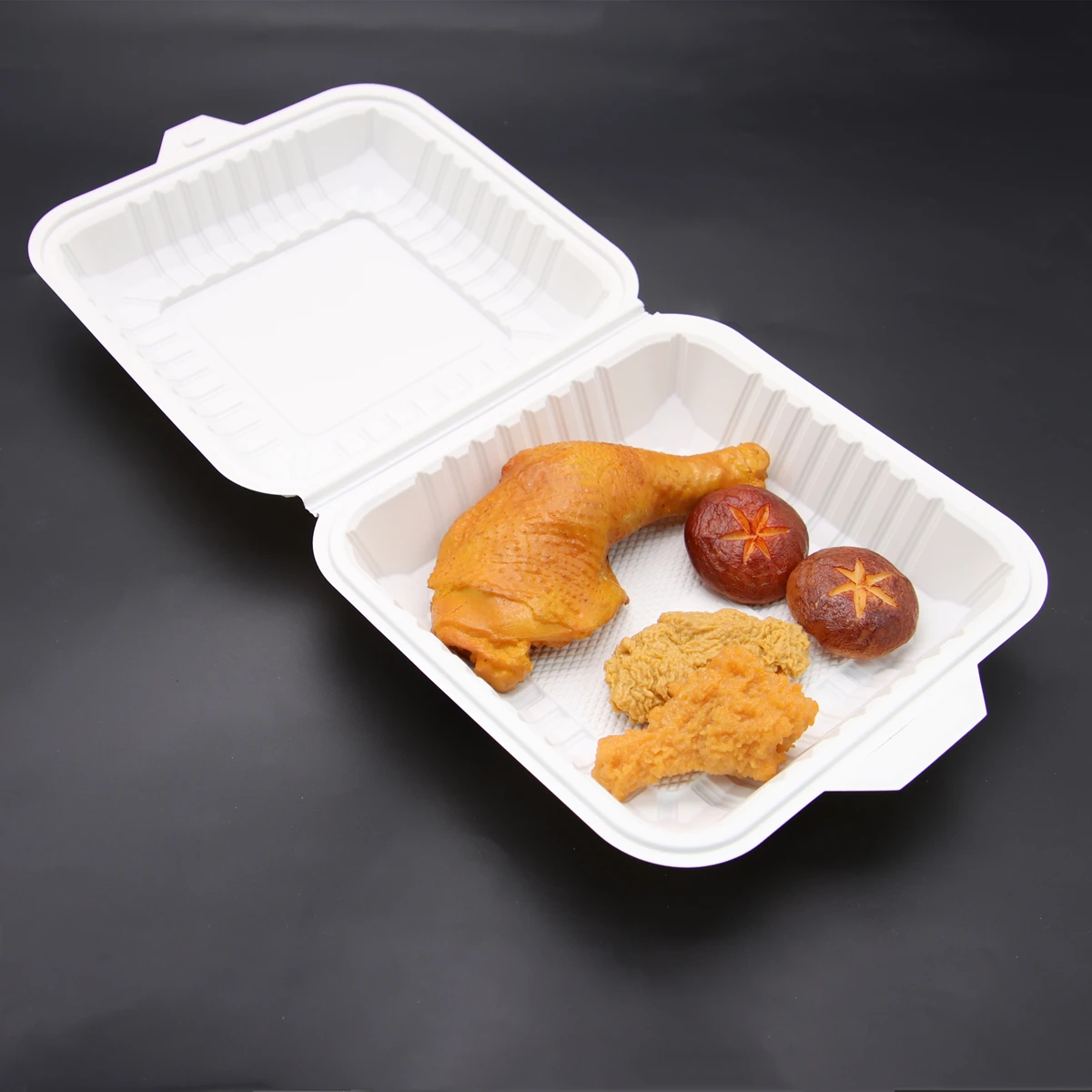 Customized takeaway packaging containers bio degradable food boxes bamboo tableware