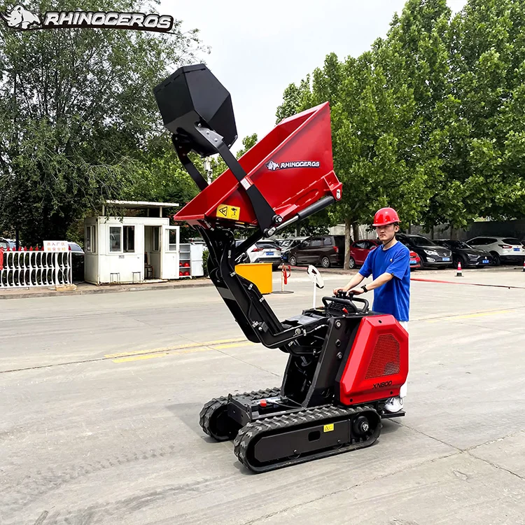 Diesel Tracked Dumper for Sale 0.8 ton Rhinoceros new XN800 Mini Dumper Factory Price with Kubota Engine CE EPA Euro V  uesd