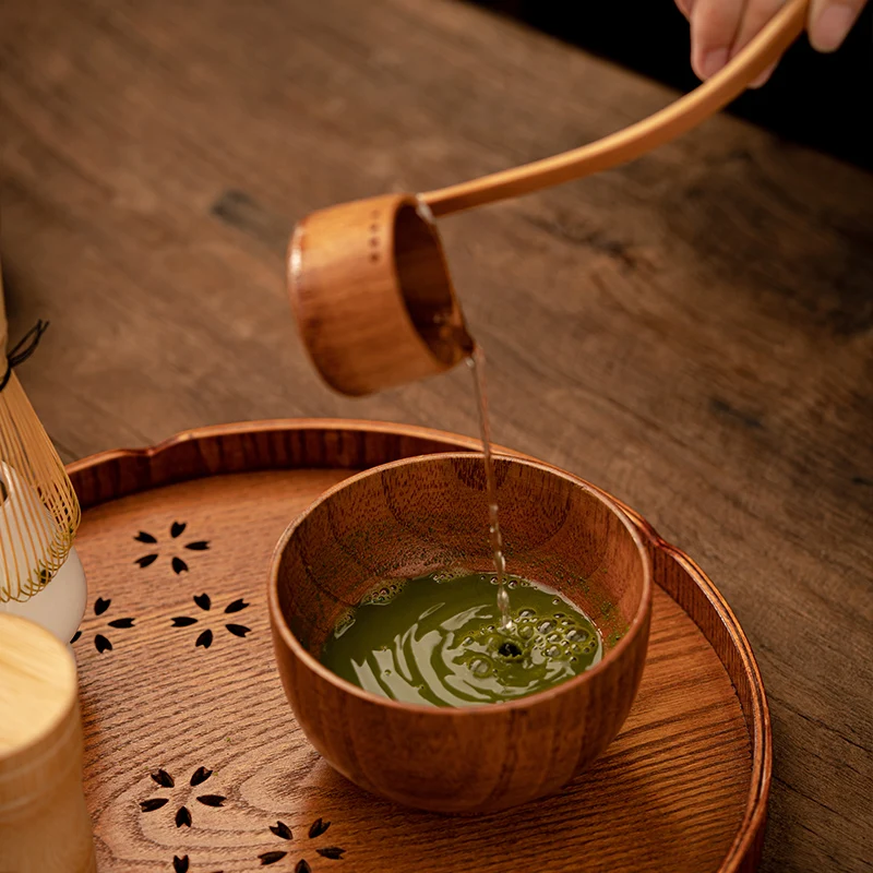 Bamboo Bowl Handmade Smooth Polished Matcha Bowl For Matcha Whisk Tea Sets