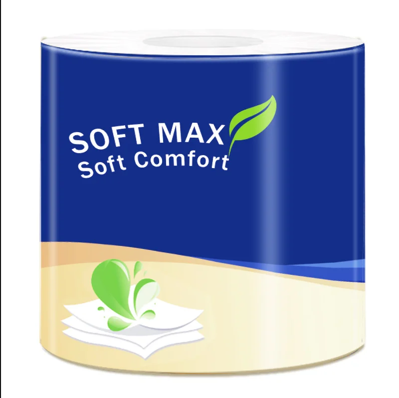 Wholesale 3 ply eco friendly water dissolving toilet paper, toilet paper bathroom tissue rolls, 6 Pack of 18 Family Rolls