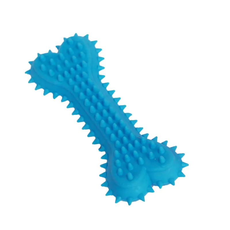 Manufacture Wholesale Cheap Dog Bone Toy Chew Toys TPR Rubber Durable Chew Spikes Design for Teething Ceansing Teeth Dogs