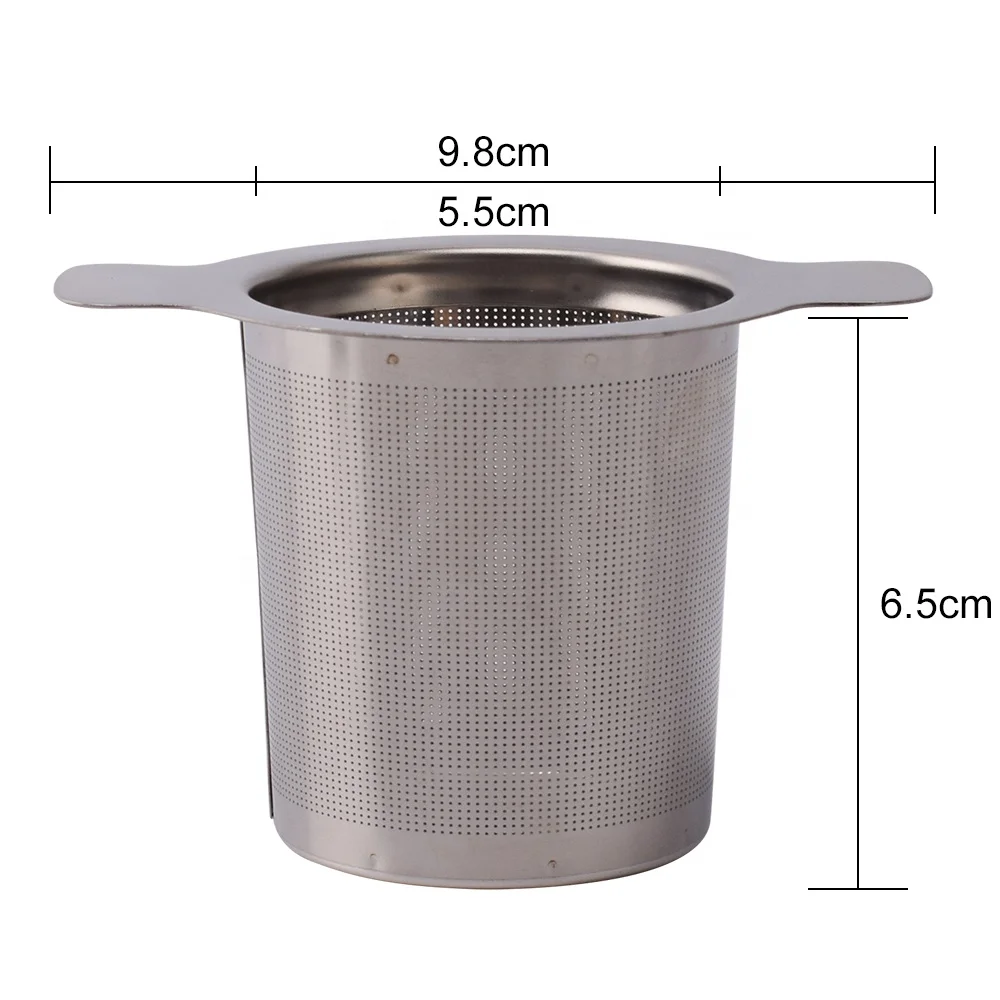 Small Holes Tea Infuser Basket Stainless Steel Tea Diffuser For Loose Tea with Lid