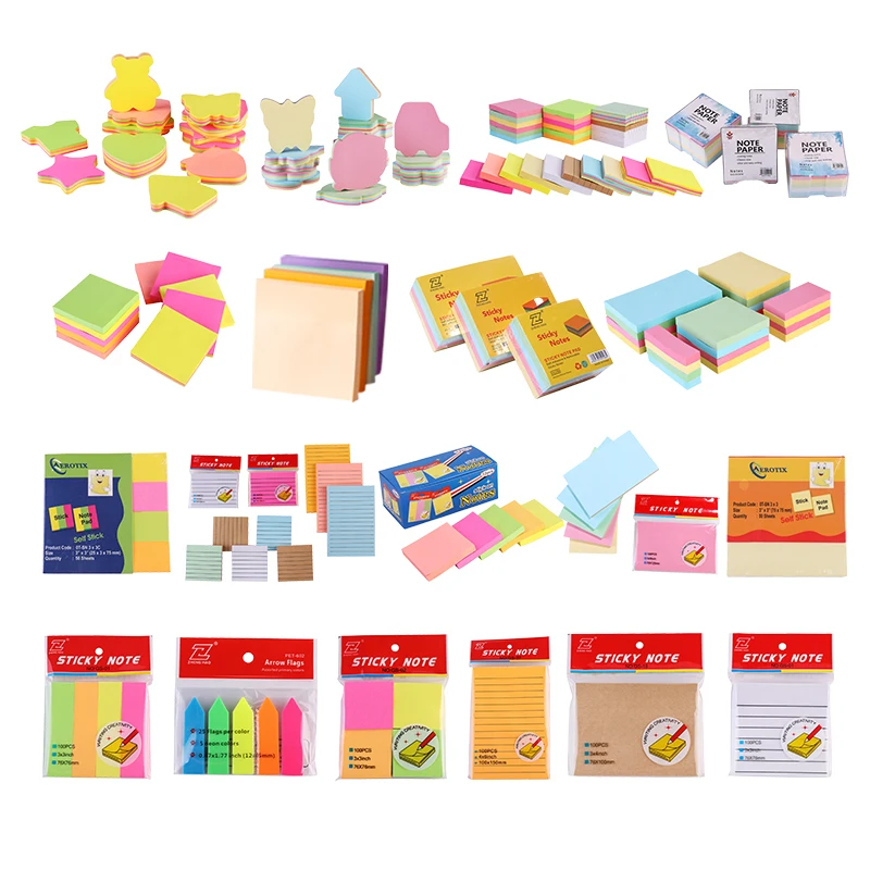 
Wholesale Die Cut Creative Sticky Notes Custom Shape Personalized Cute Sticky Notes 