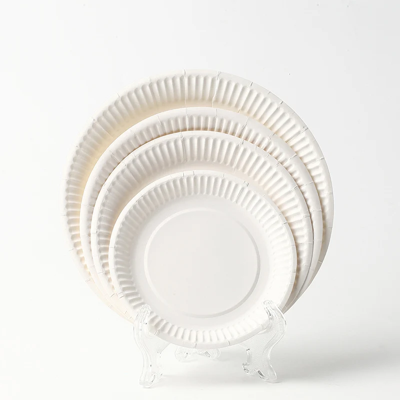 natural biodegradable disposable  food paper plate custom printed paper plate