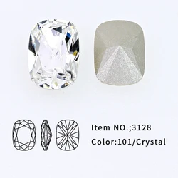 DZ-3128 Wholesale Fancy K9 Shaped Stone Pointback Crystal Beads for Decoration