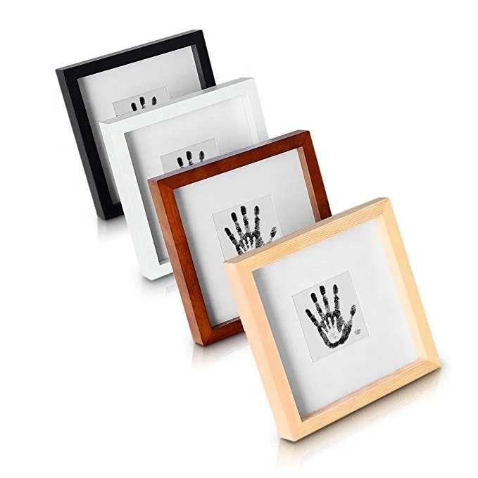 23x23cm white wood 3d deep shadow box photo frame customized size wall art shadow box photo frame