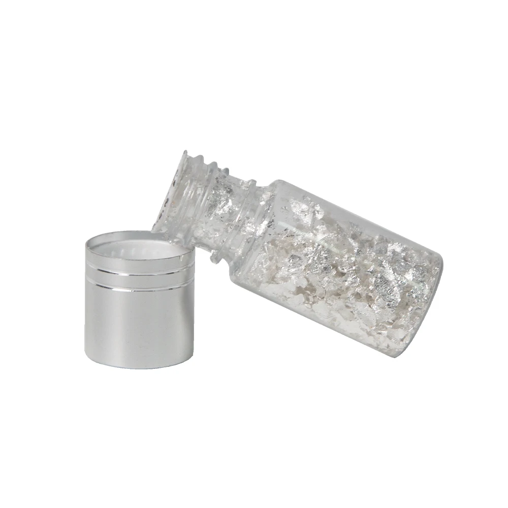  0.1g Hot Sale Kinno Medium Genuine Edible Silver Flake for Cake Wine