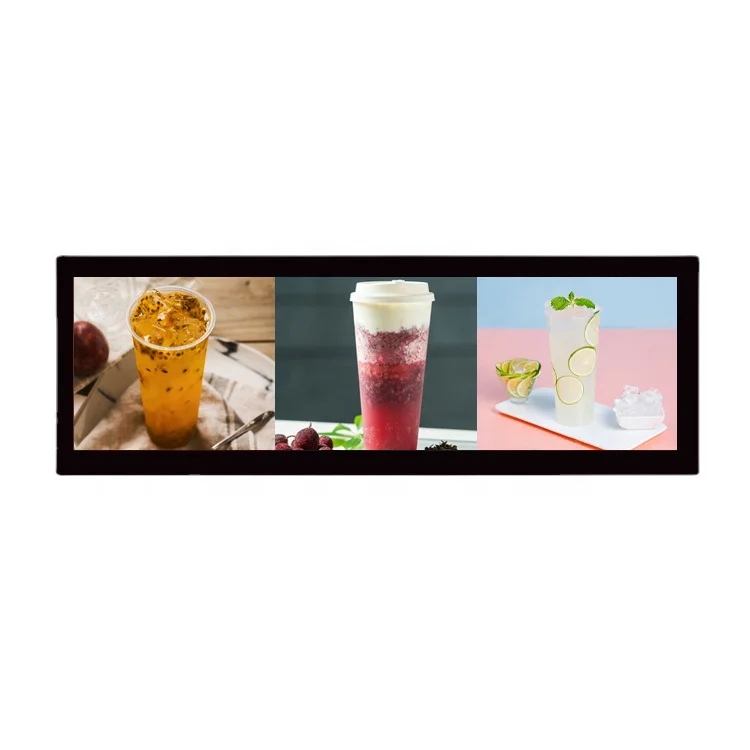 37 Stretch Monitor Bar Screen LCD Arcade Marquee Ultra Wide LCD Shelf Display Advertiser Android Screen