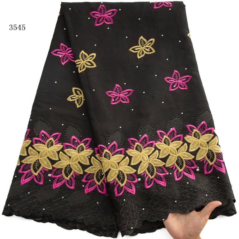 3545 Swiss Luxury Lace Fabric 2023 High Quality African Cotton Fabric Swiss Voile Lace In Switzerland 5 Yard for Nigerian Dress