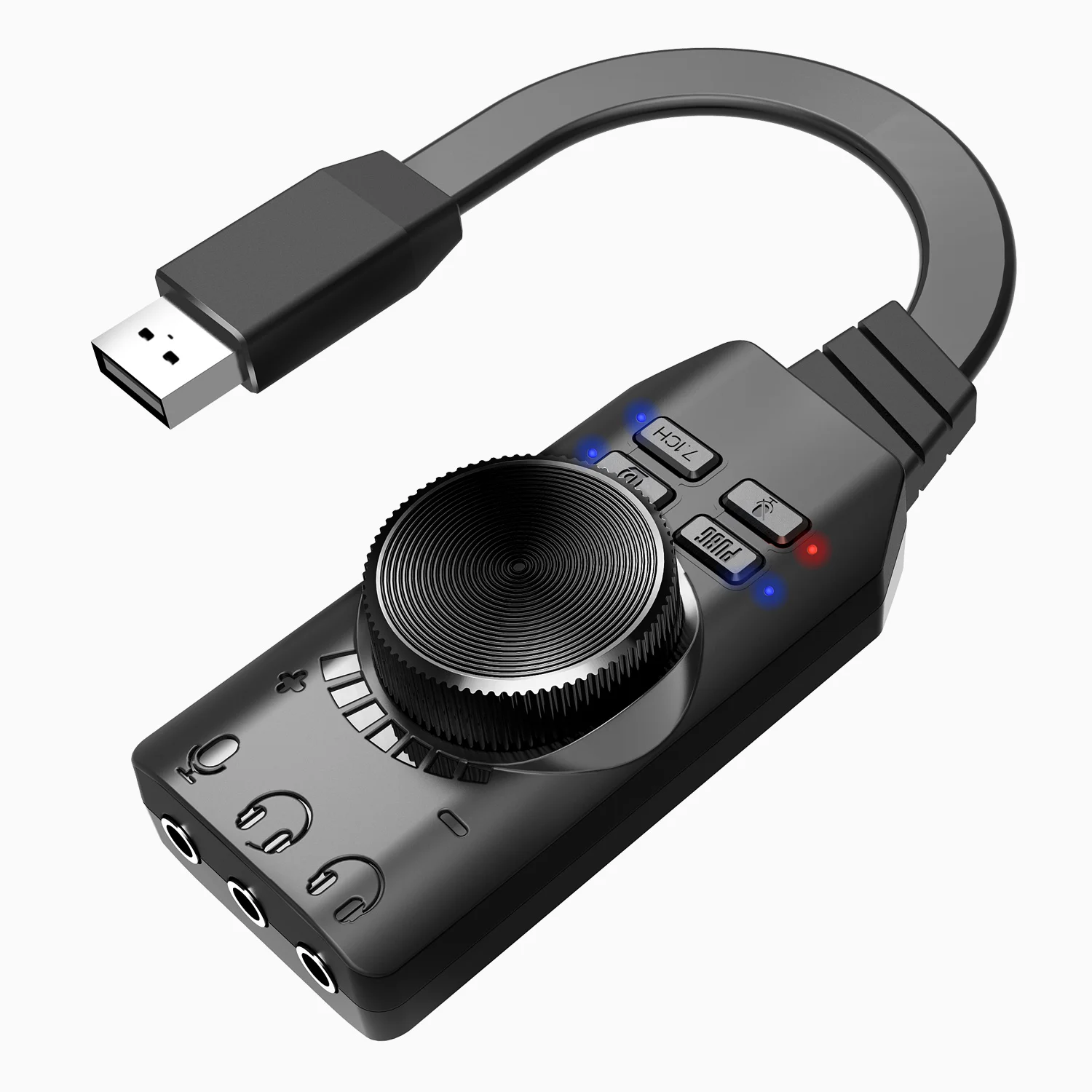 Универсальная внешняя Игровая USB Звуковая Виртуальная 7 1 креативная usb звуковая карта каналов адаптер для