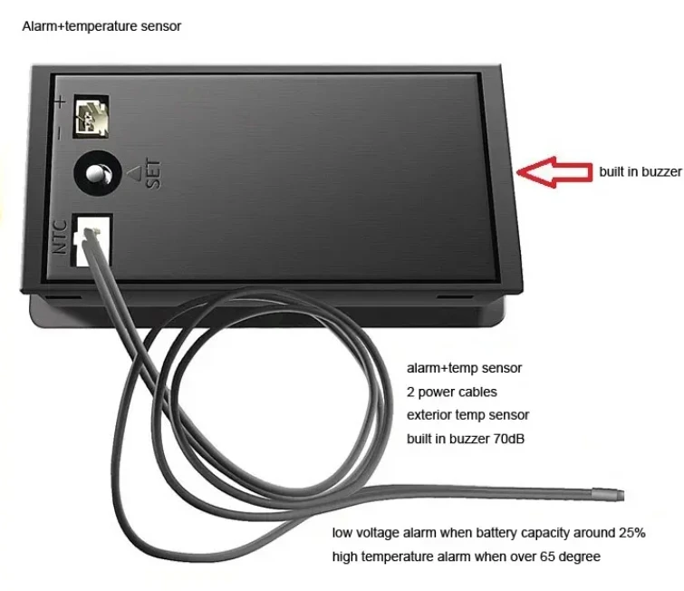 Li-ion Lifepo4 Battery Capacity Indicator 12V 24V 36V 48V 60V 72 Voltmeter Temperature Meter Tester JS-C35