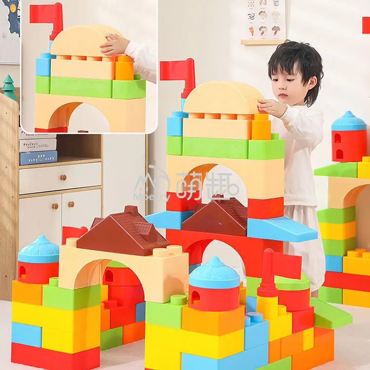 Moetry Build My Castle Super Large Plastic Building Block Kindergarten Construction Toy Stem Education Classroom Material