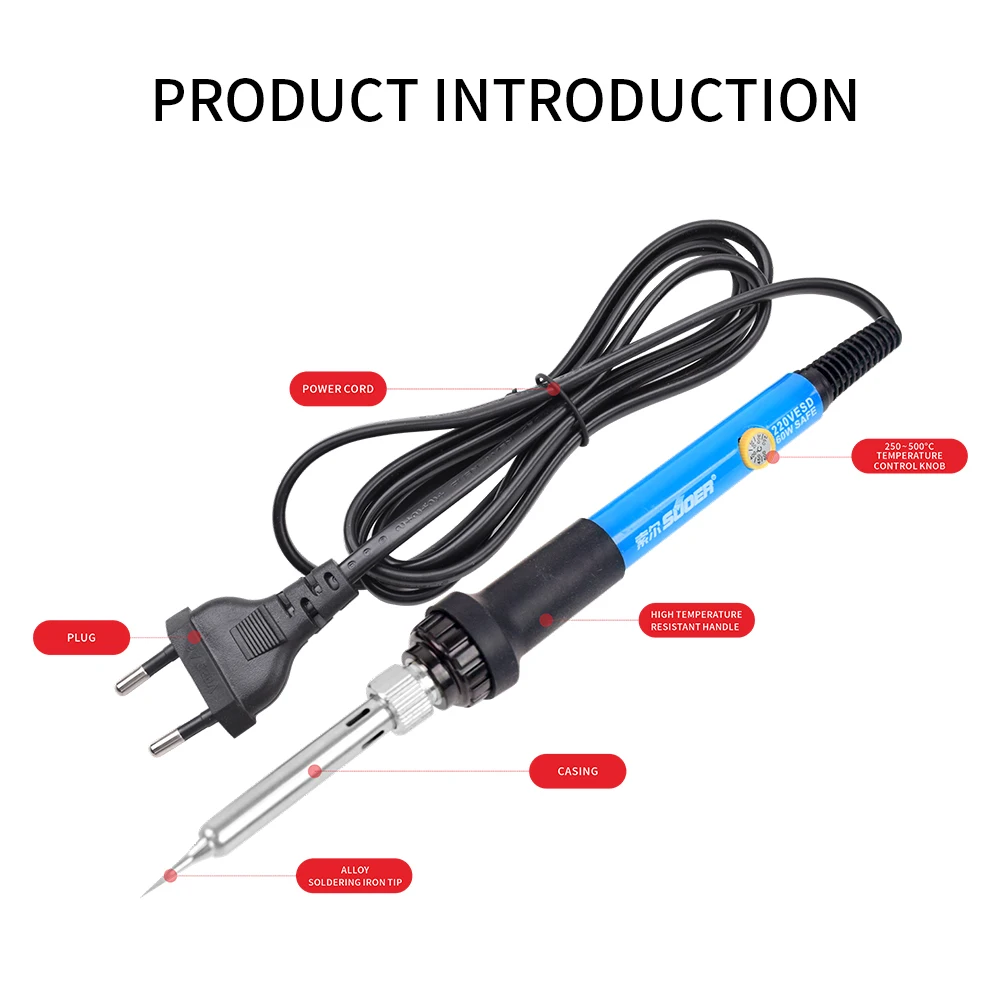 Soldering kit for electronics adjustable temperature soldering iron kit 5-piece set for mobile phone repair
