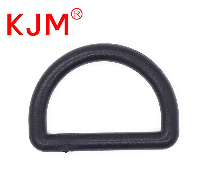 KJM Hot Sale Plastic Belt Loop Strap Slider Buckle Flat D-ring for Bag Backpack Webbing