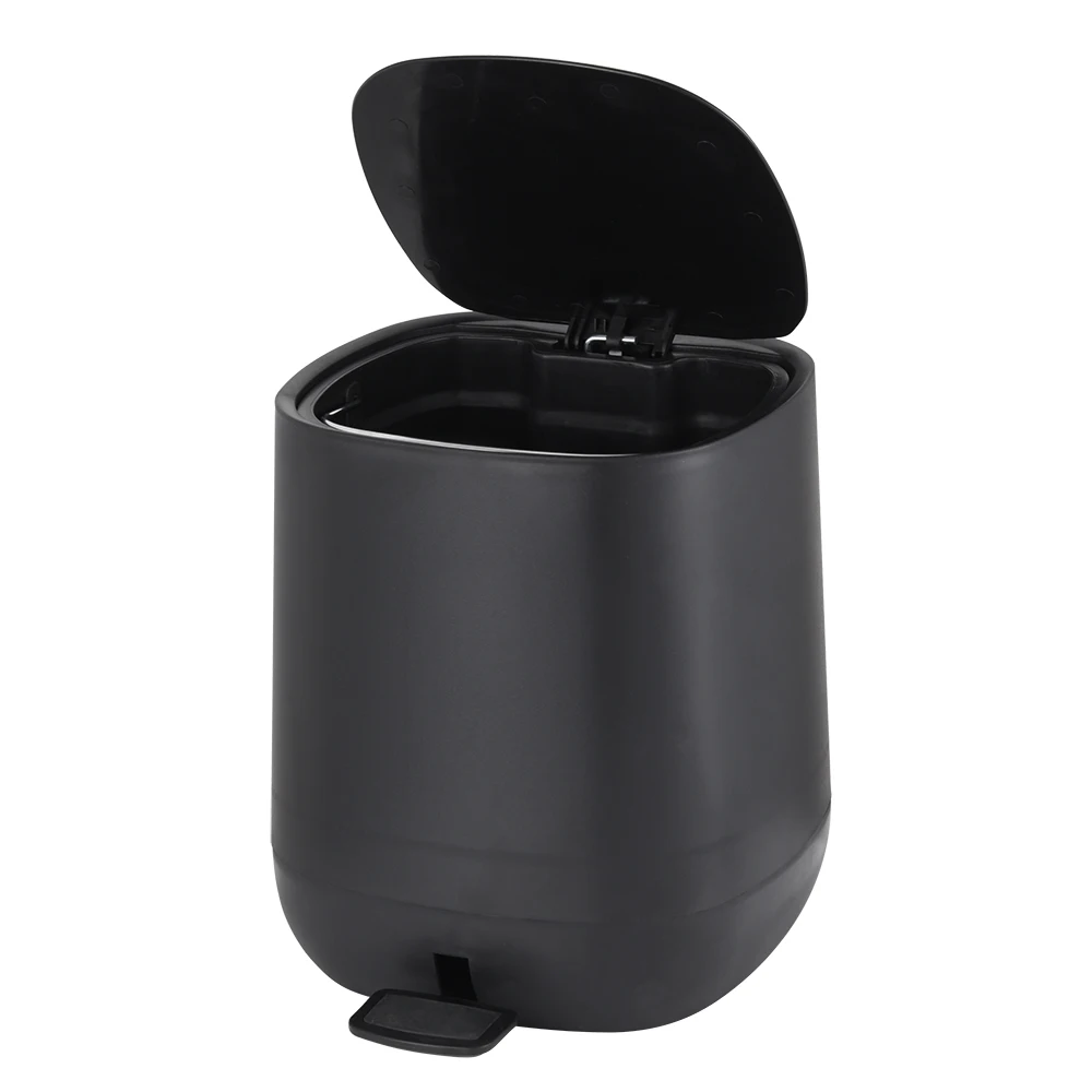 5L bathroom plastic trash bin pedal bin with soft closing