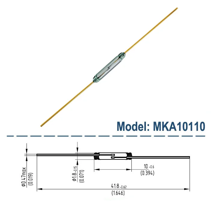 20mm Low Voltage Reed Switch MKA20101